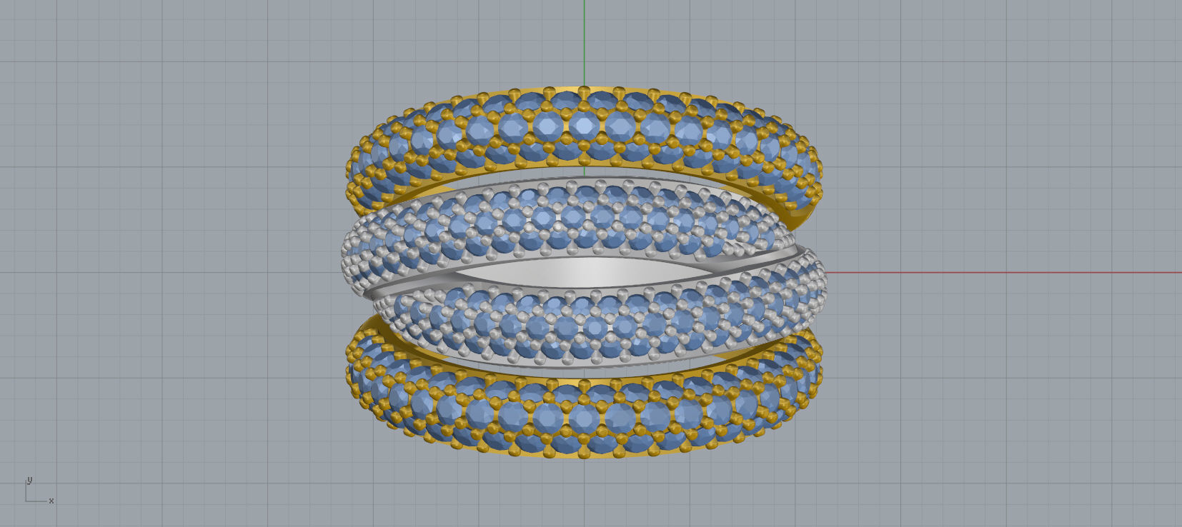 Grisogono Ring 3D print model C25 3D print model_6