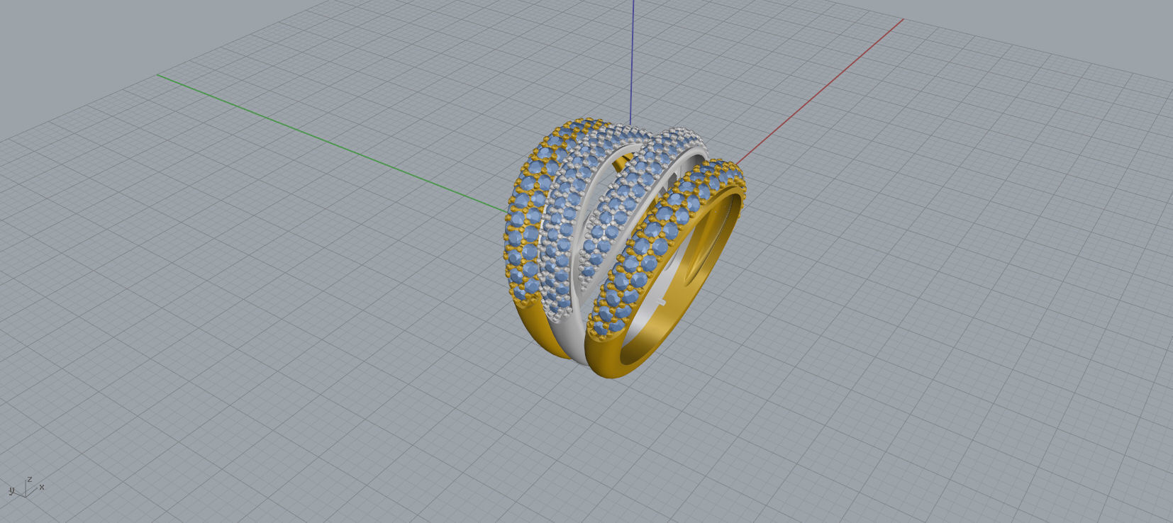 Grisogono Ring 3D print model C25 3D print model_11