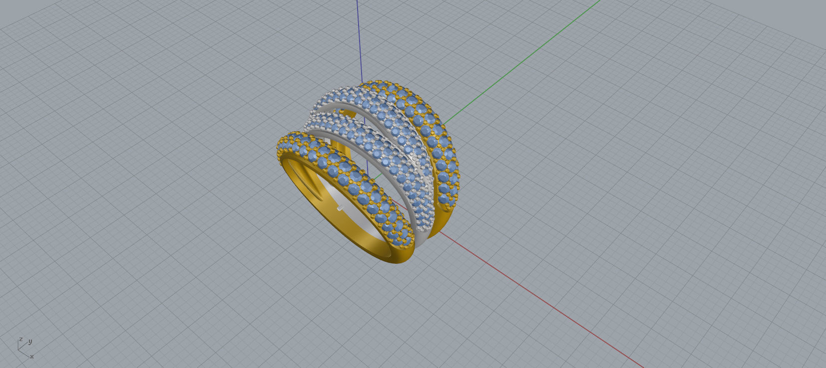 Grisogono Ring 3D print model C25 3D print model_12