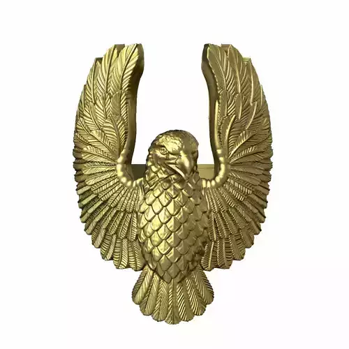 EAGLE RING  -  OPEN AND CLOSED BEAK 