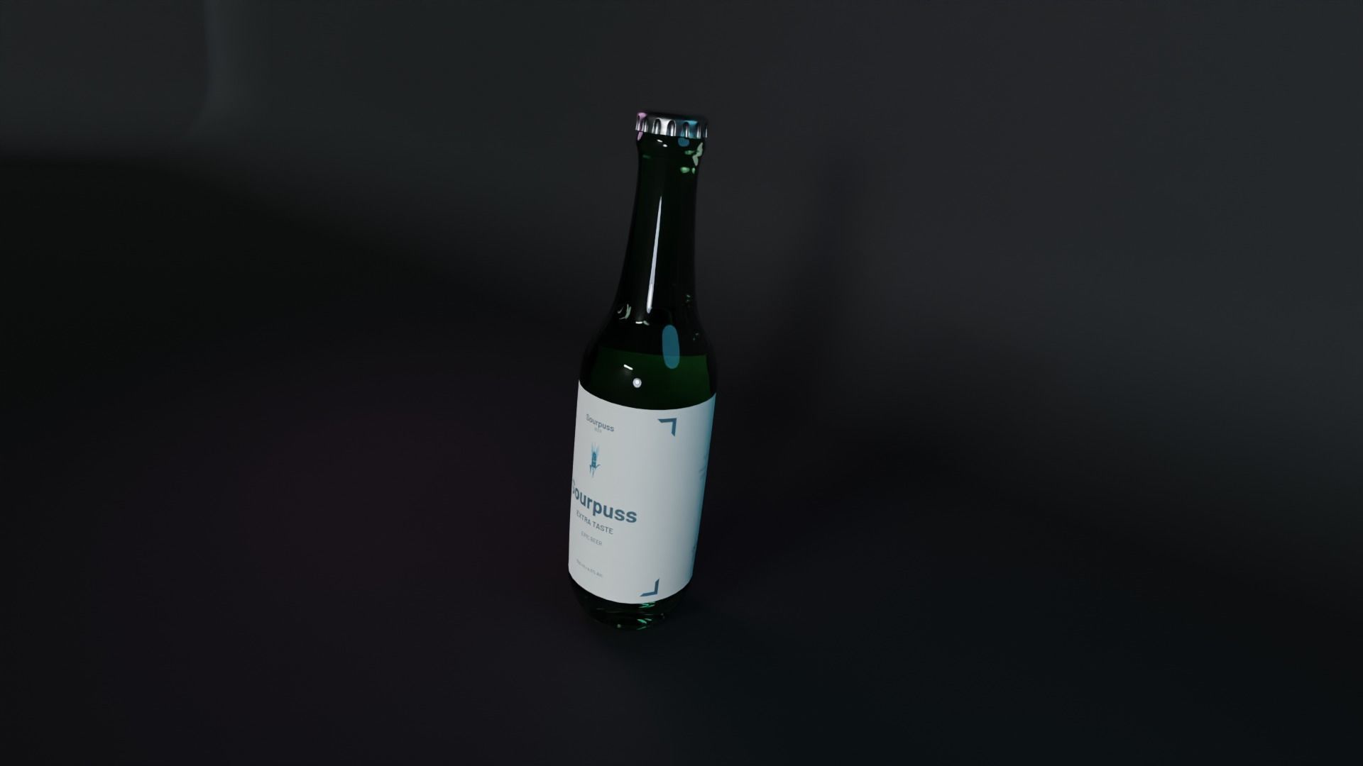 Realistic Bottle for Ads and Games 3D model_4