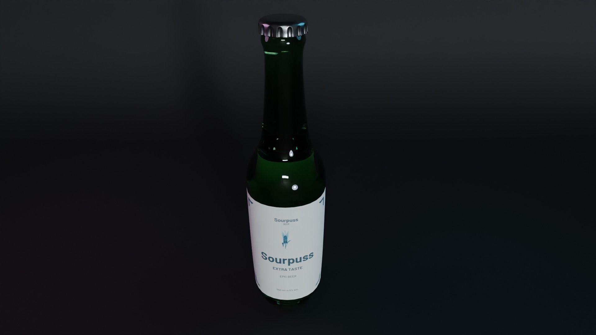 Realistic Bottle for Ads and Games 3D model_3