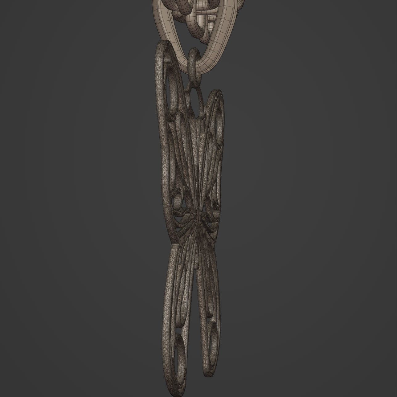 Butterfly Stylized Pendant Amulet Necklace Design 3D print model_16