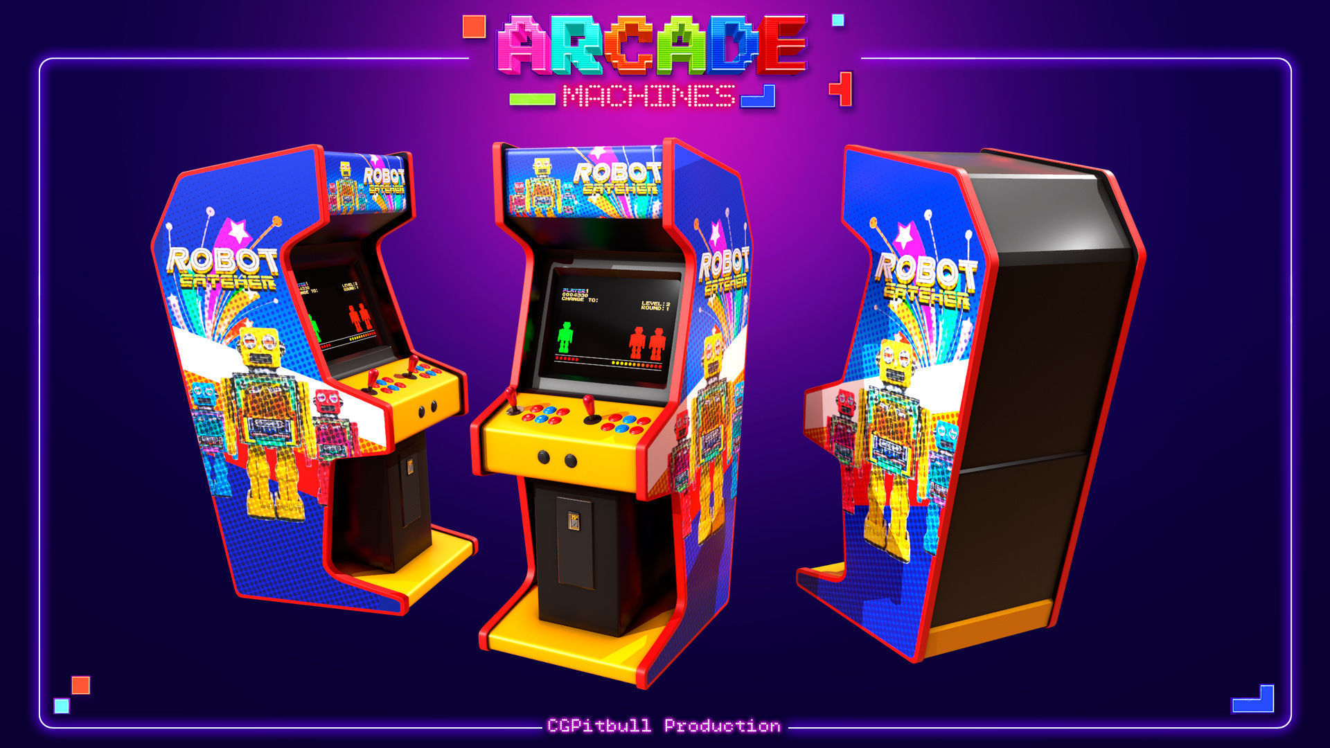 ARCADE Machines X3 Low-poly 3D model_2