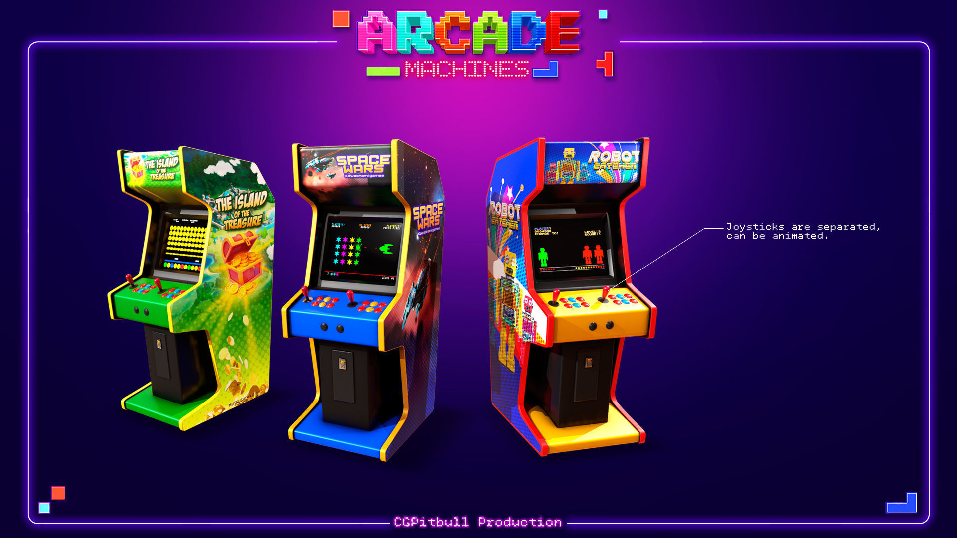 ARCADE Machines X3 Low-poly 3D model_4