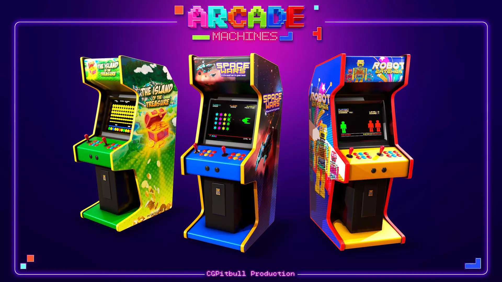 ARCADE Machines X3 Low-poly 3D model_0