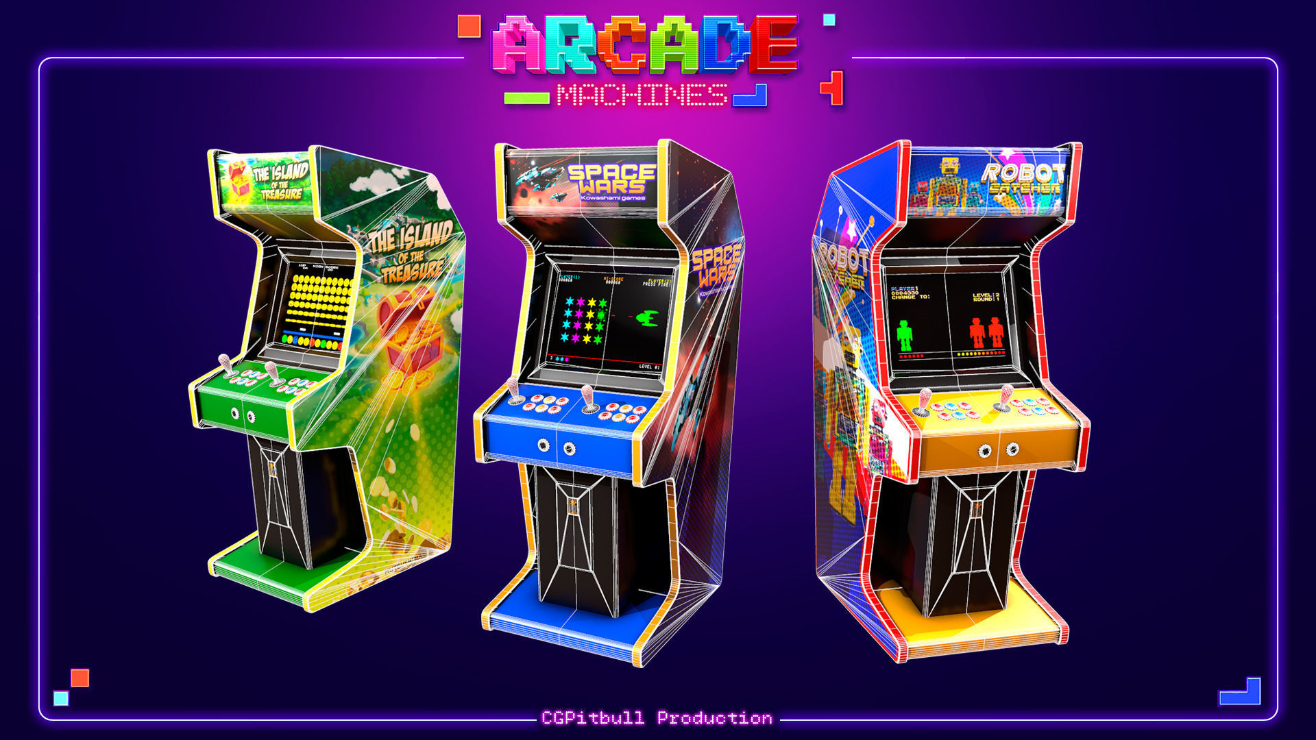 ARCADE Machines X3 Low-poly 3D model_5