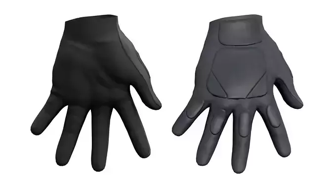 Cyber Cop Leather Gloves