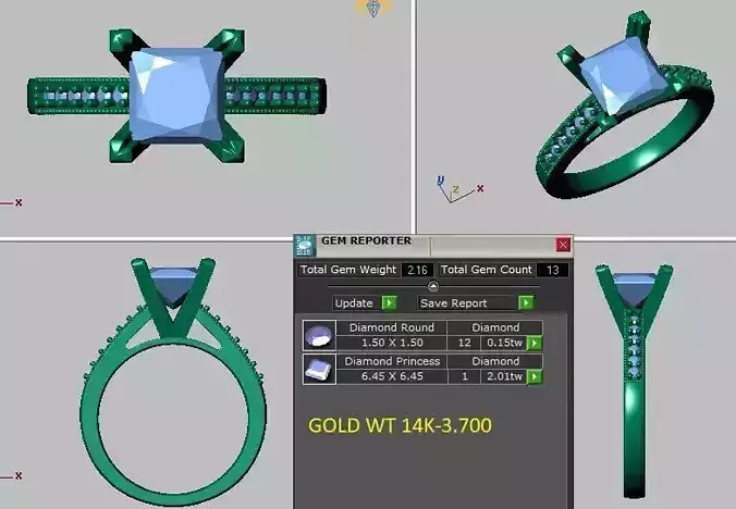 princess cut solitaire engagement ring