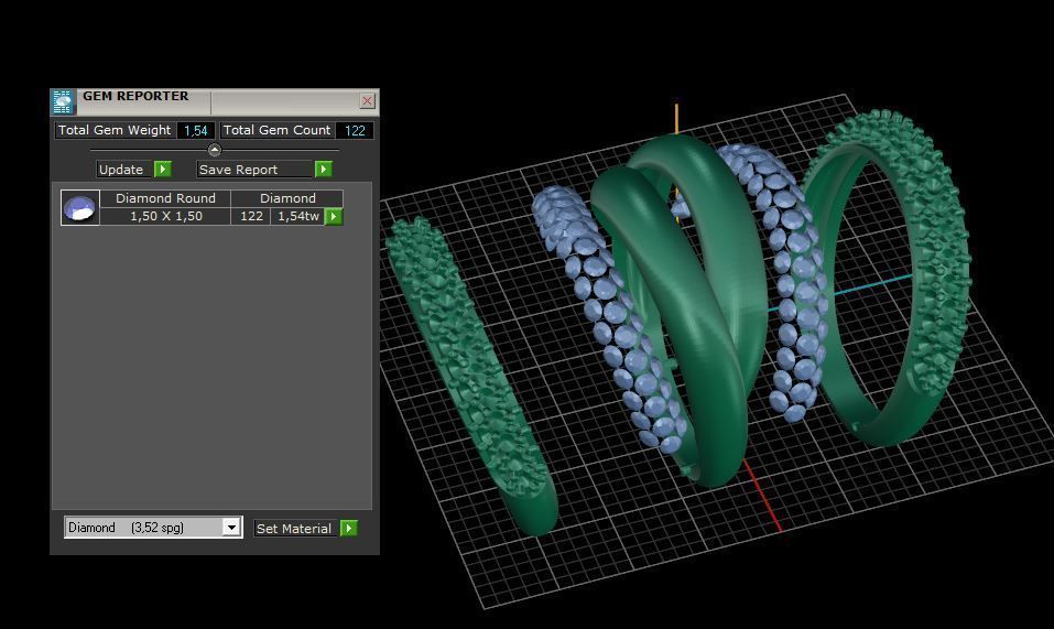 Grisogono Ring 3D print model C27 3D print model_7