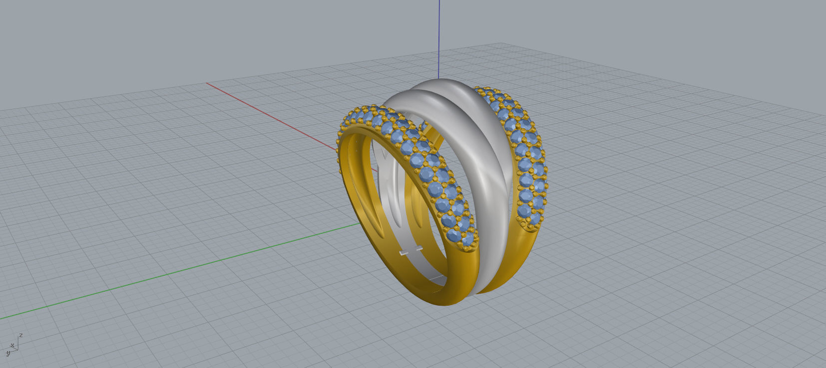 Grisogono Ring 3D print model C27 3D print model_12
