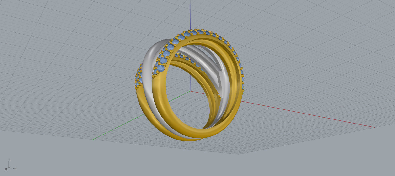 Grisogono Ring 3D print model C27 3D print model_14