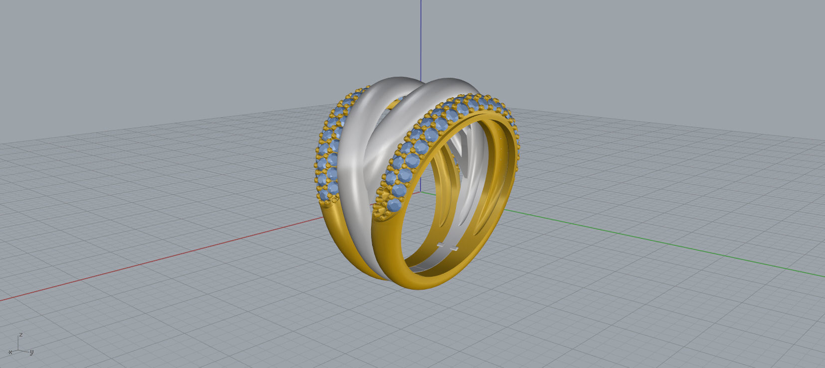 Grisogono Ring 3D print model C27 3D print model_13