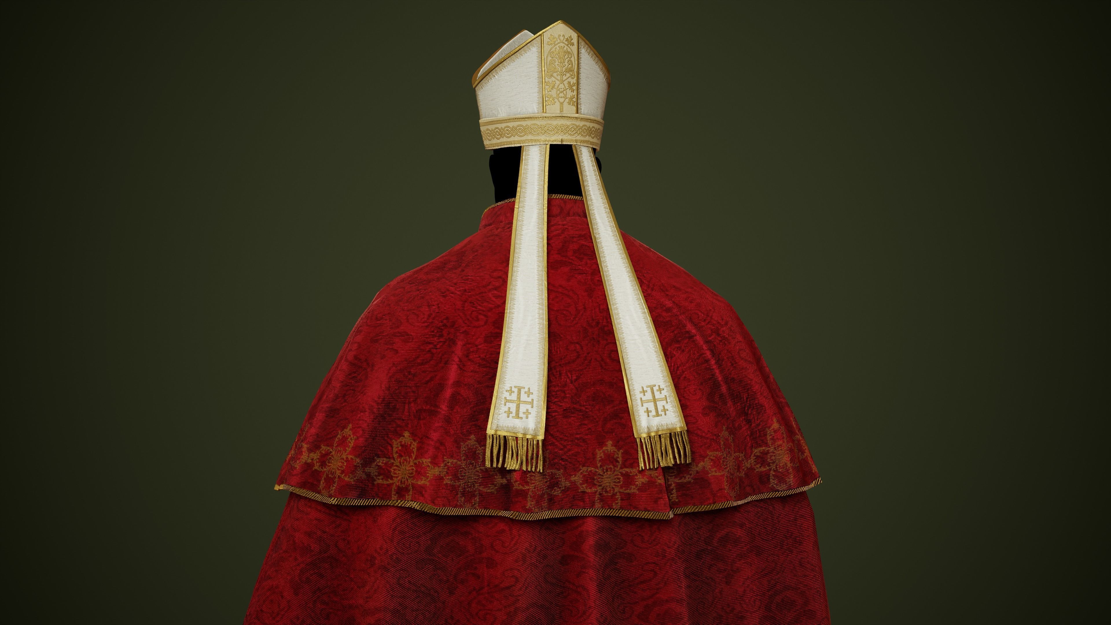 3D RELIGIOUS Outfits clothes for 3D Character  Low-poly 3D model_15