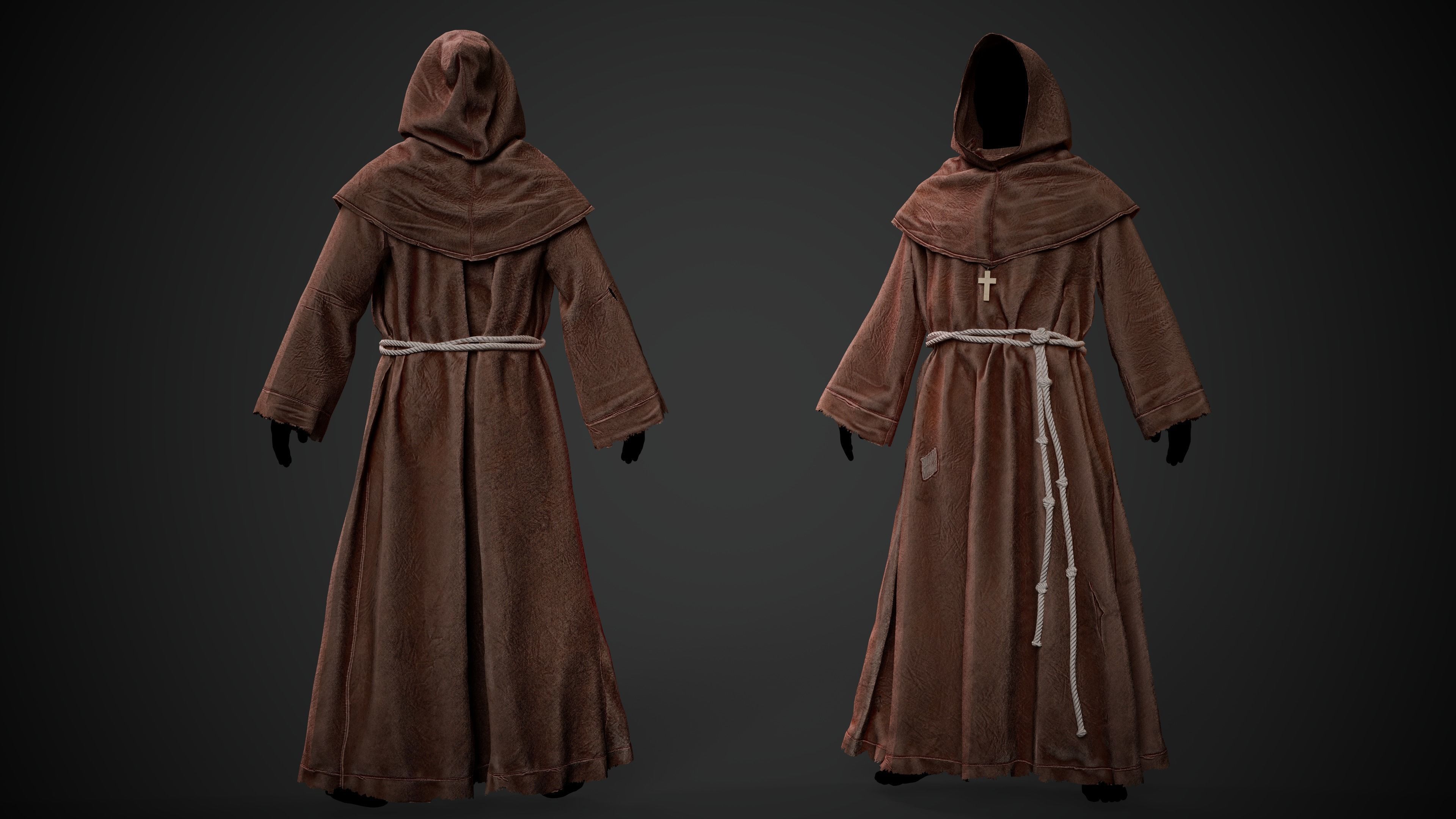 3D RELIGIOUS Outfits clothes for 3D Character  Low-poly 3D model_24