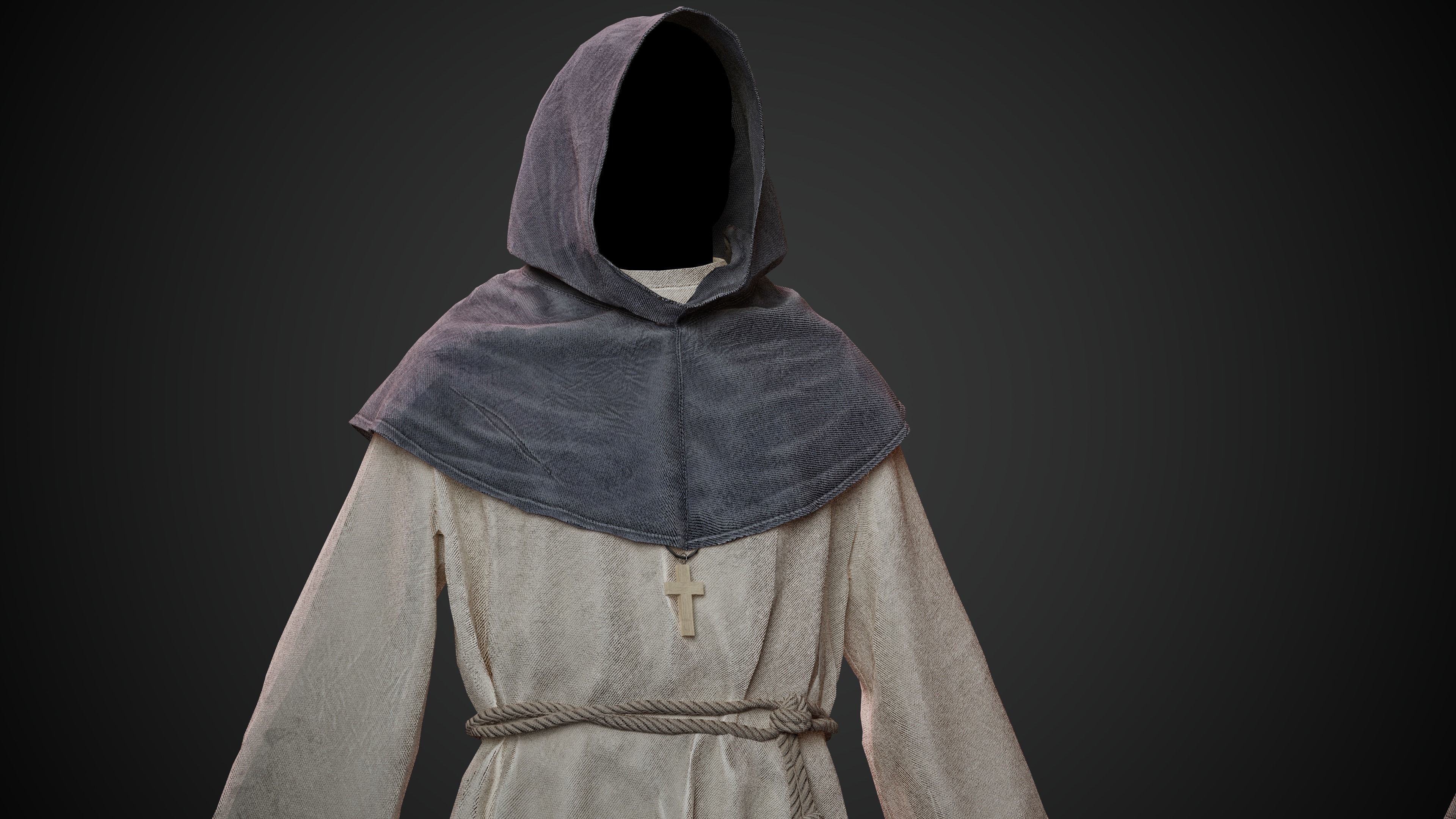 3D RELIGIOUS Outfits clothes for 3D Character  Low-poly 3D model_23