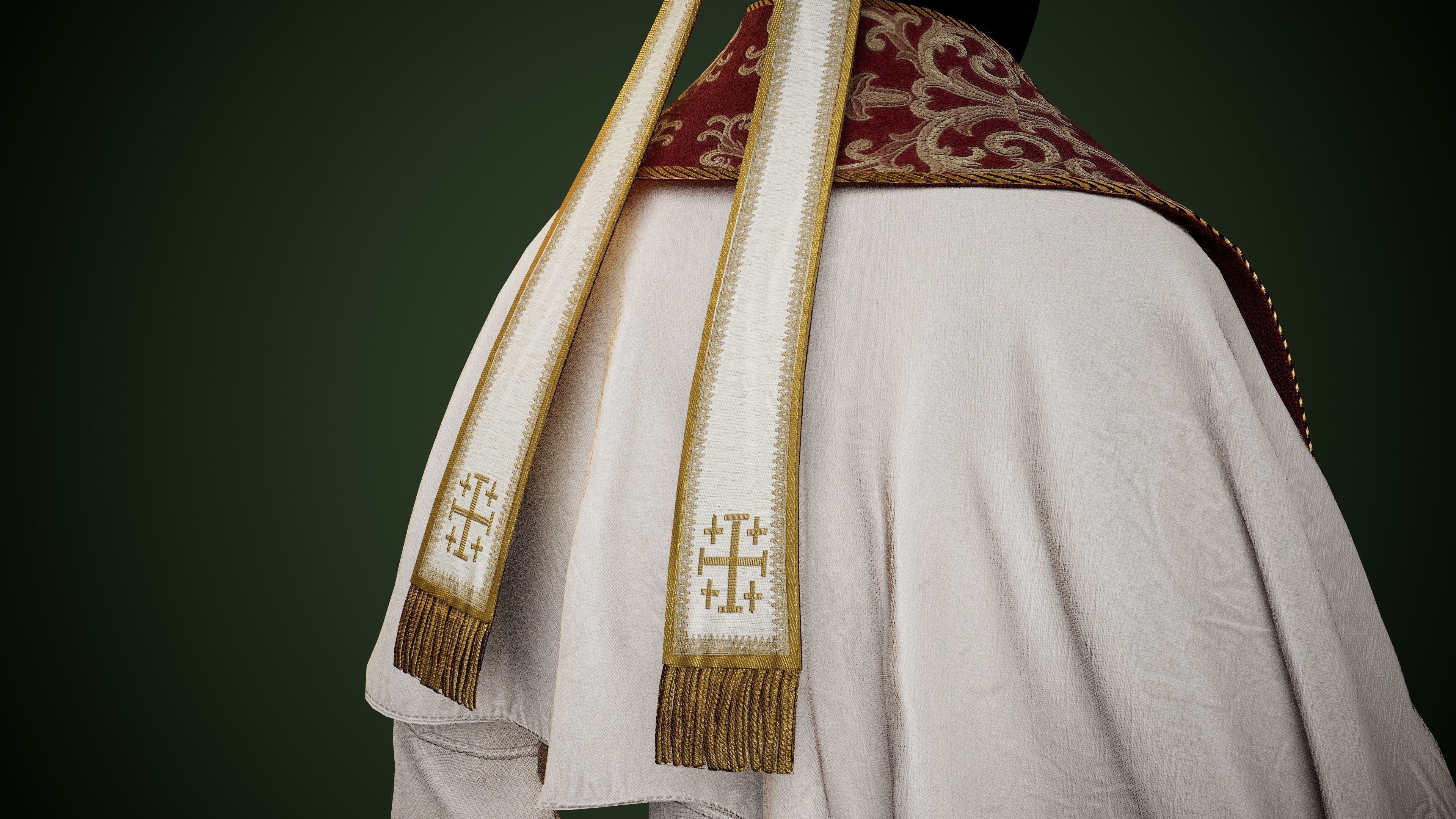 3D RELIGIOUS Outfits clothes for 3D Character  Low-poly 3D model_14