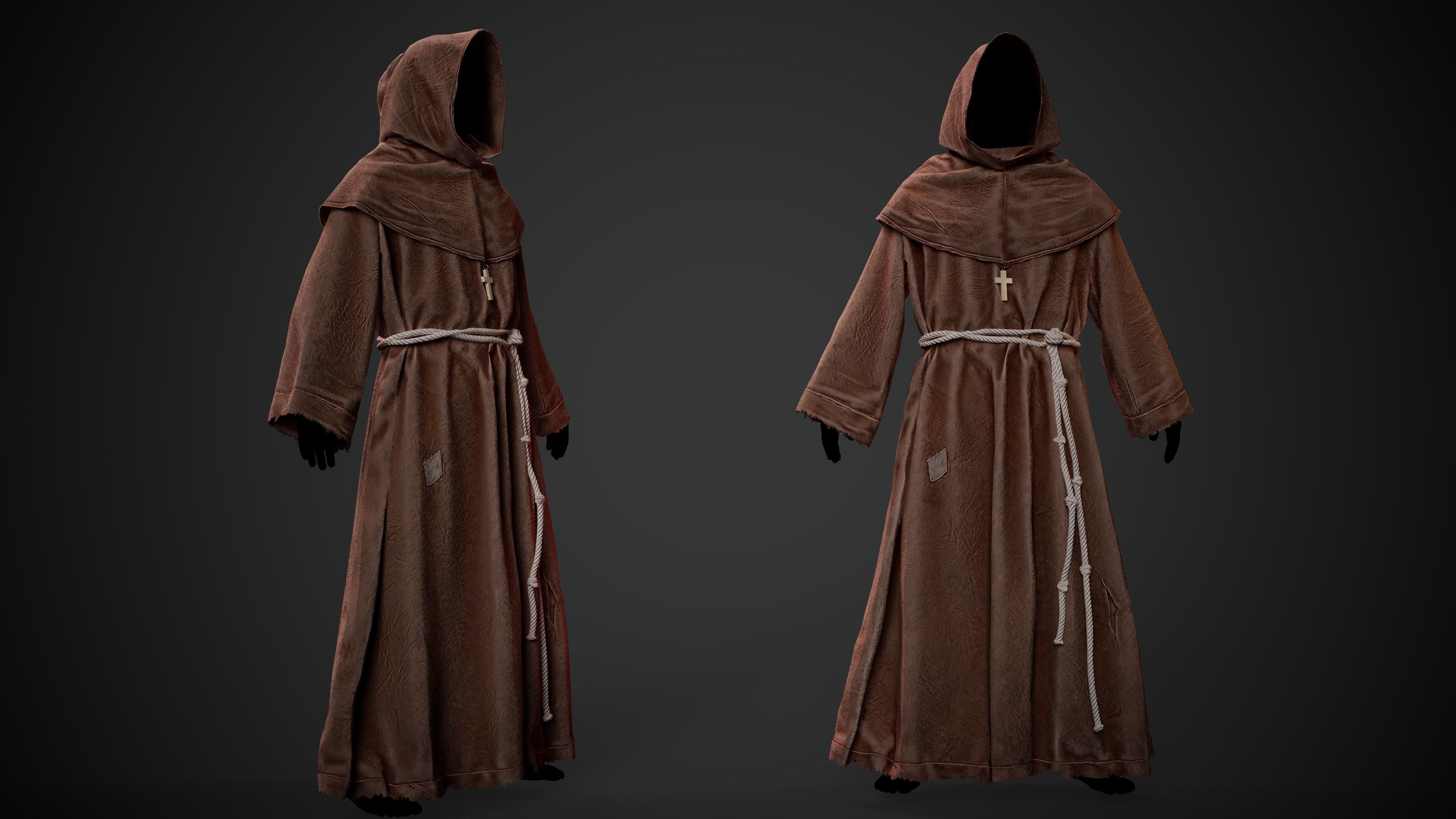 3D RELIGIOUS Outfits clothes for 3D Character  Low-poly 3D model_25