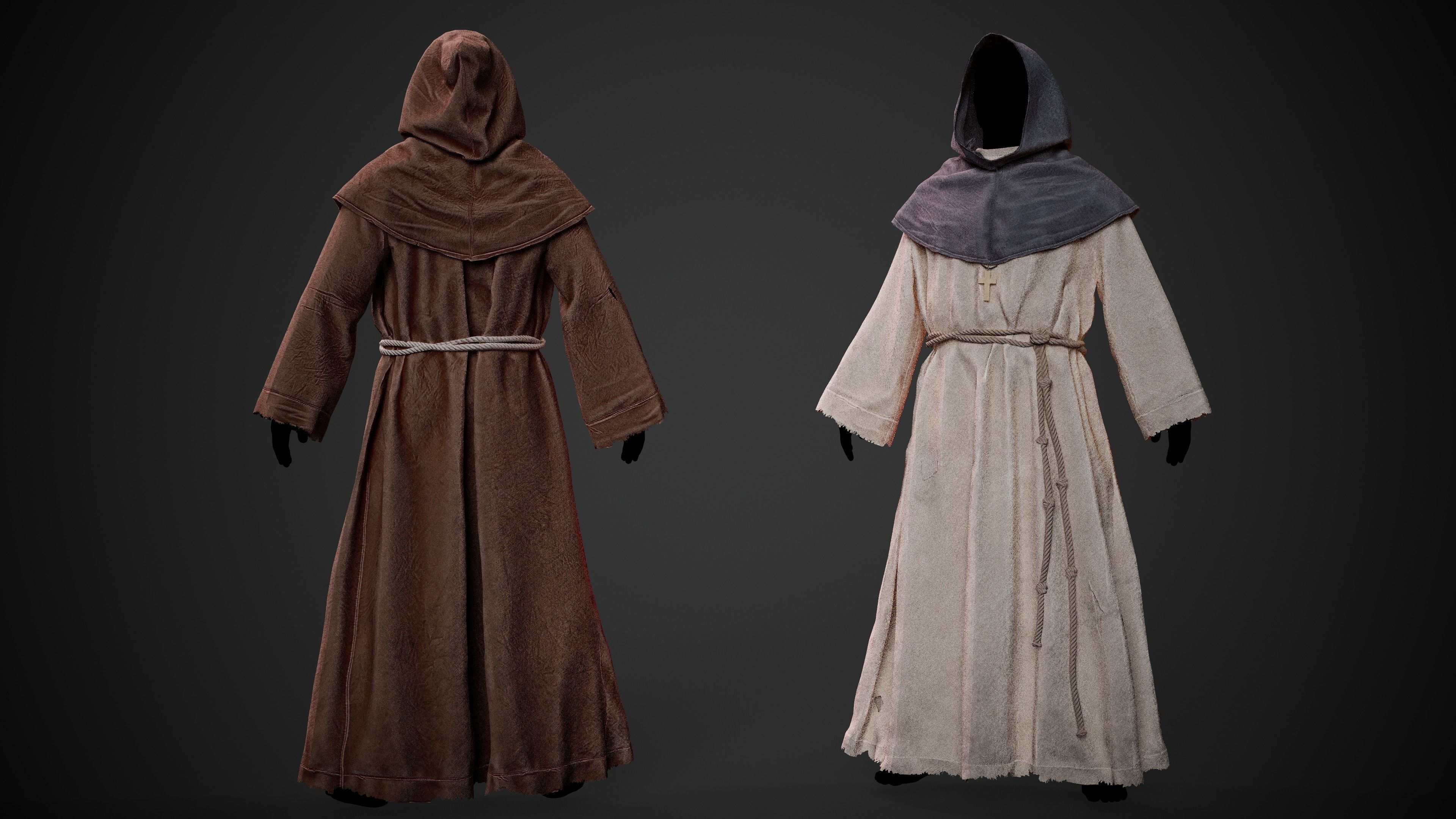 3D RELIGIOUS Outfits clothes for 3D Character  Low-poly 3D model_27