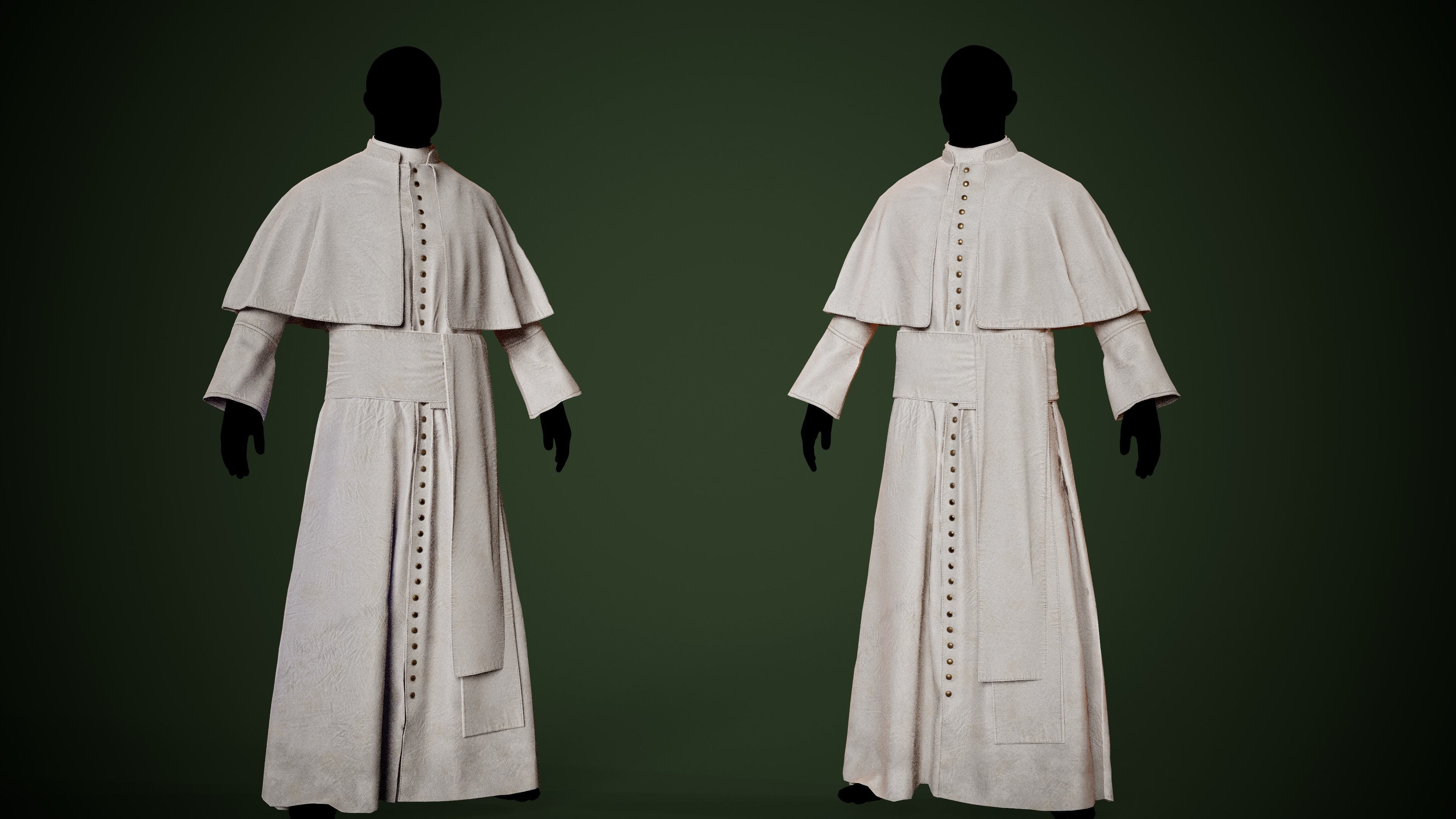 3D RELIGIOUS Outfits clothes for 3D Character  Low-poly 3D model_19