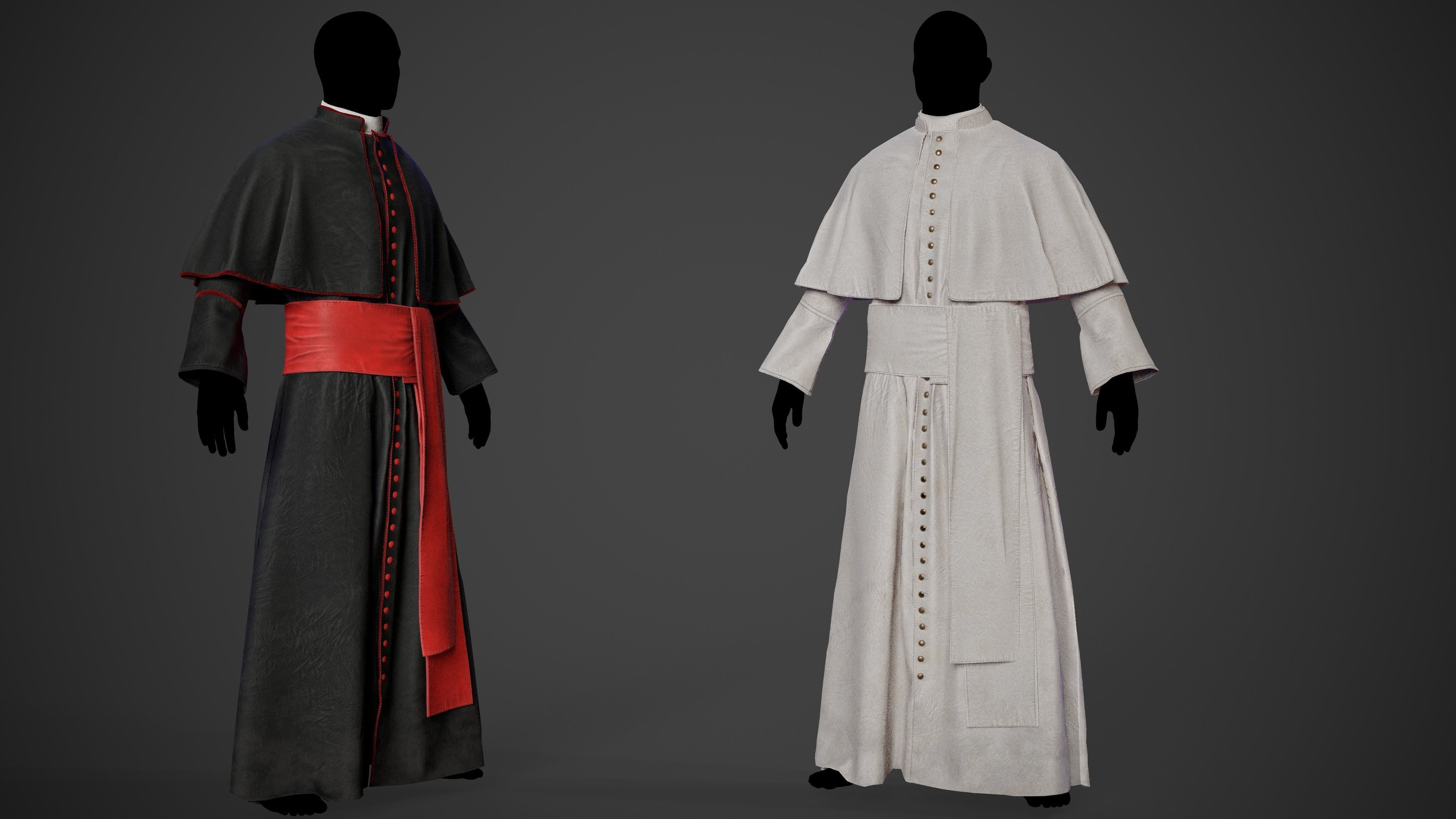 3D RELIGIOUS Outfits clothes for 3D Character  Low-poly 3D model_16