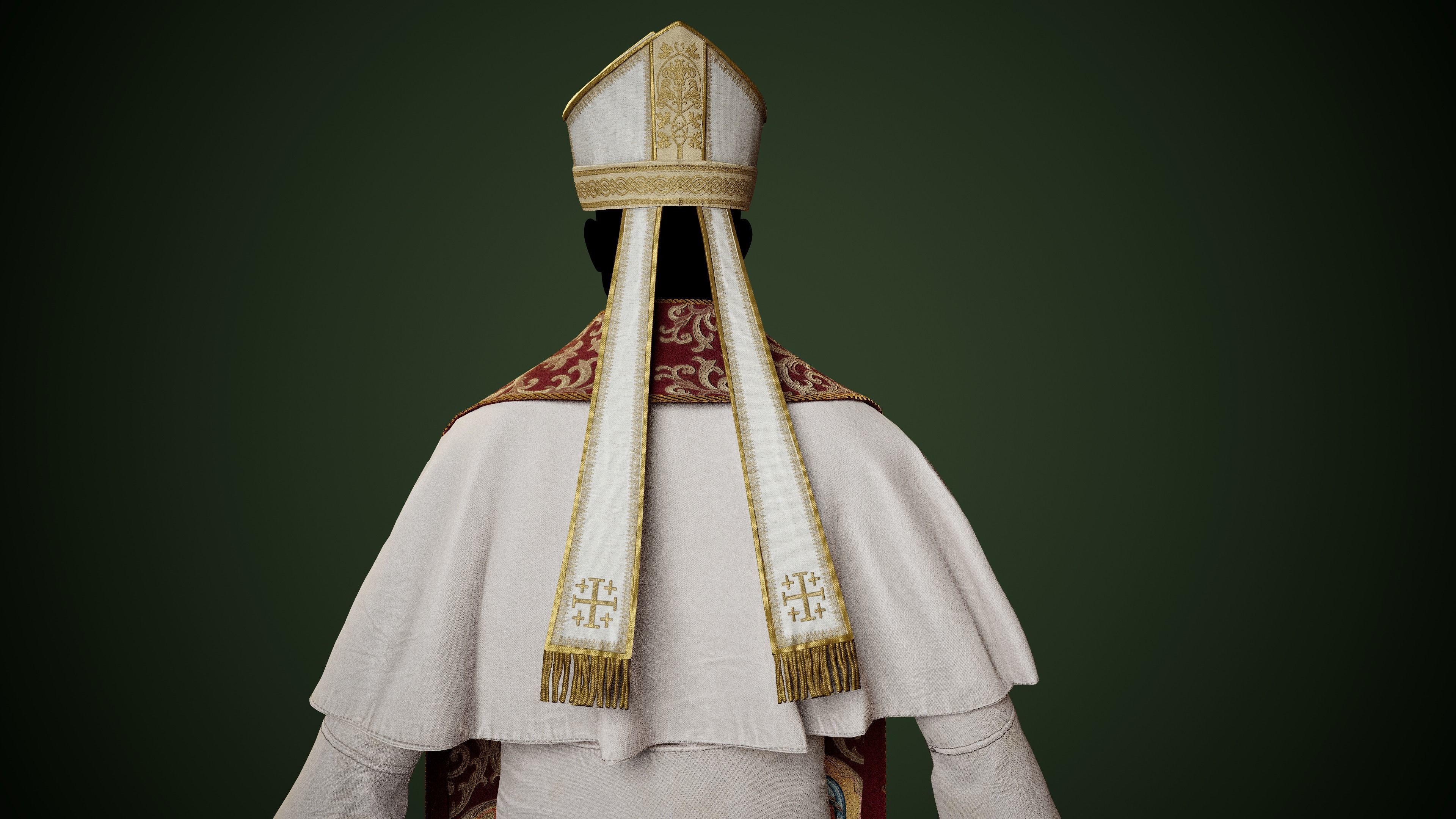 3D RELIGIOUS Outfits clothes for 3D Character  Low-poly 3D model_13