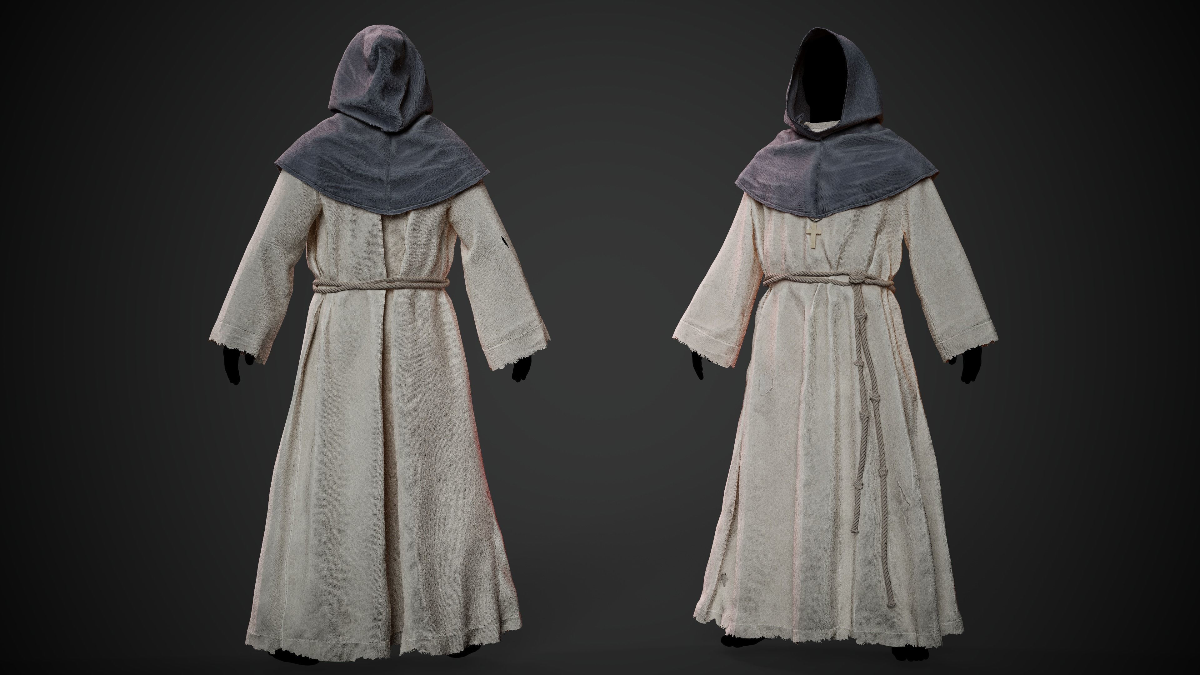 3D RELIGIOUS Outfits clothes for 3D Character  Low-poly 3D model_22