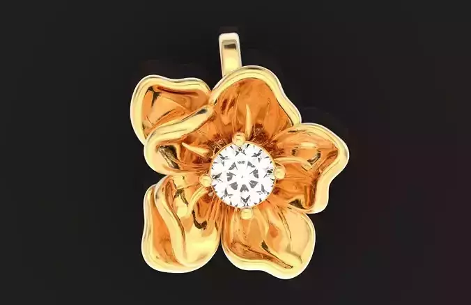 Pendant Dorothy flower Orchidees 689 3D print model
