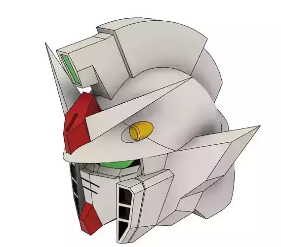 wing gundam head 3D print model