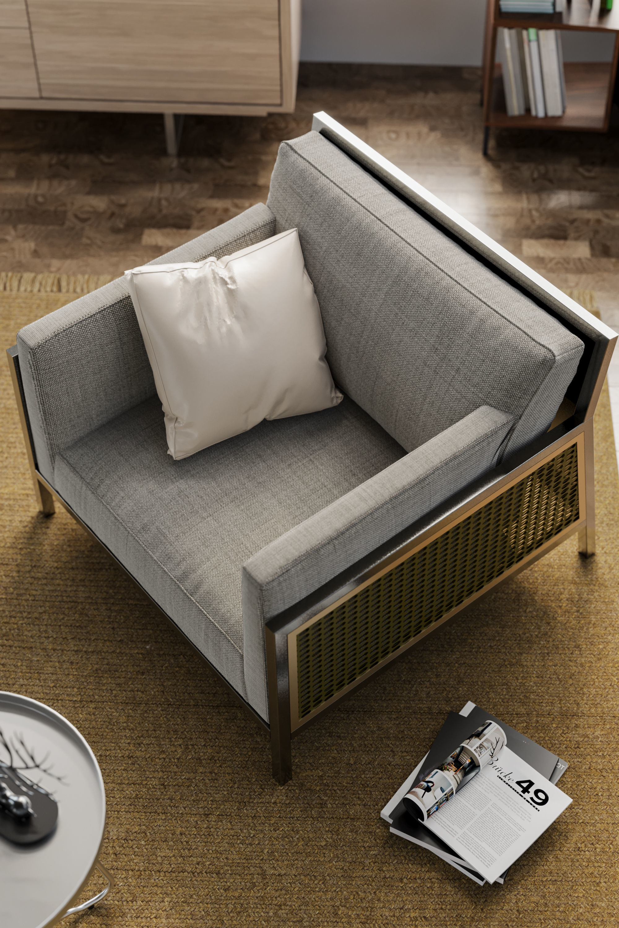 Luxury armchair Free 3D model_1