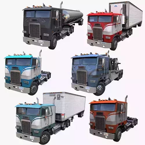 Freightliner trucks 3D Model Collection
