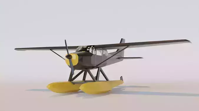 Low poly plane float