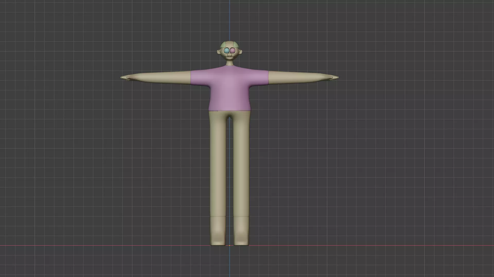 Dad character Low-poly 3D model_0