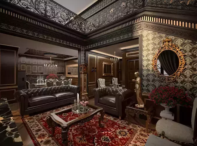 Classic Livingroom and Diningroom