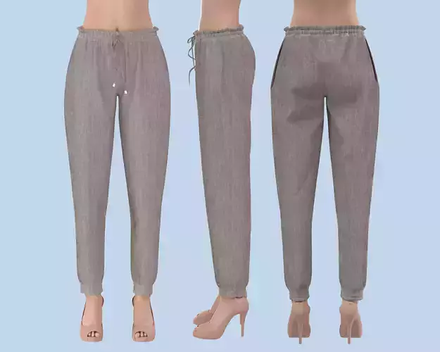 Linen Jogger 3D model
