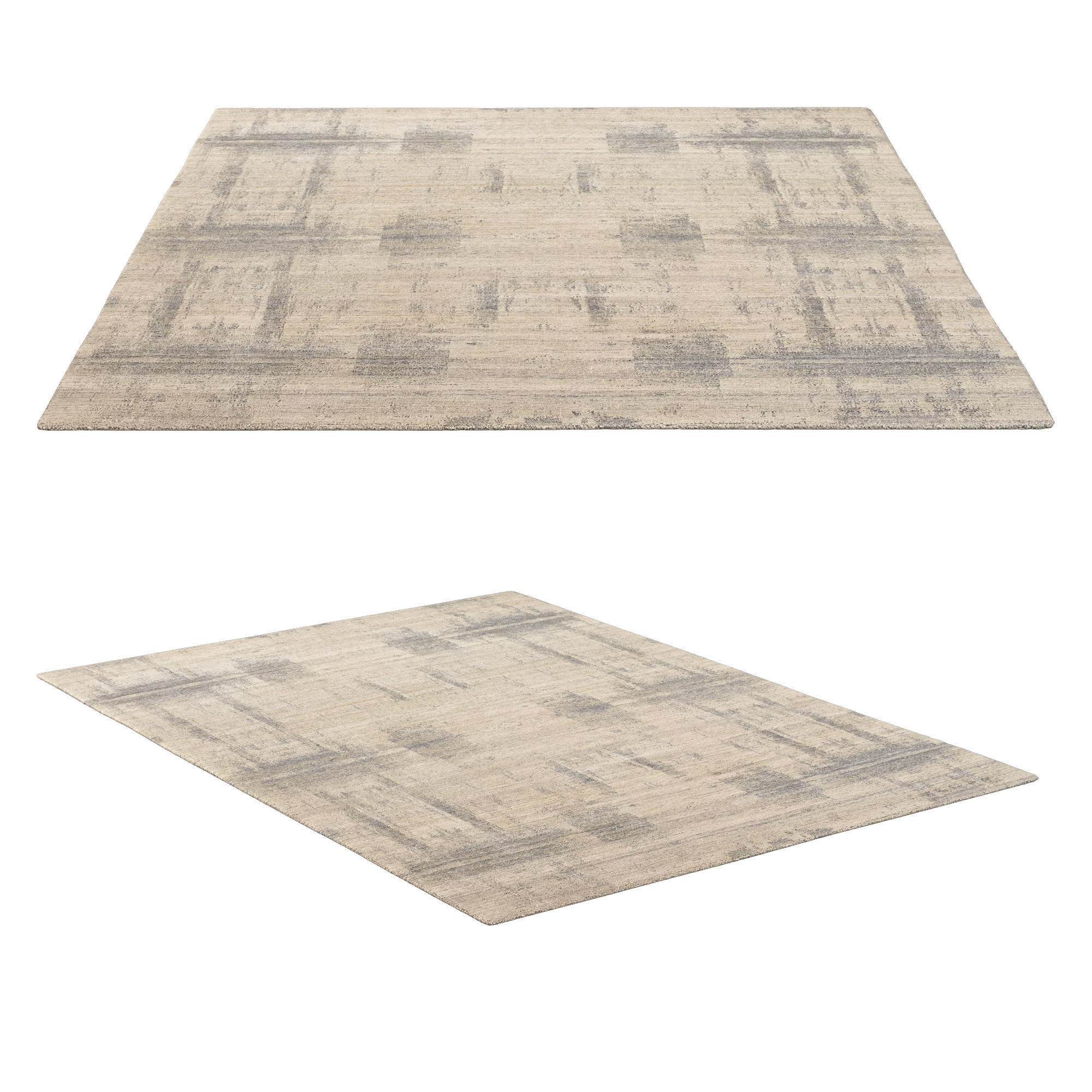 AXIS HAND-KNOTTED WOOL RUG 3D model_6