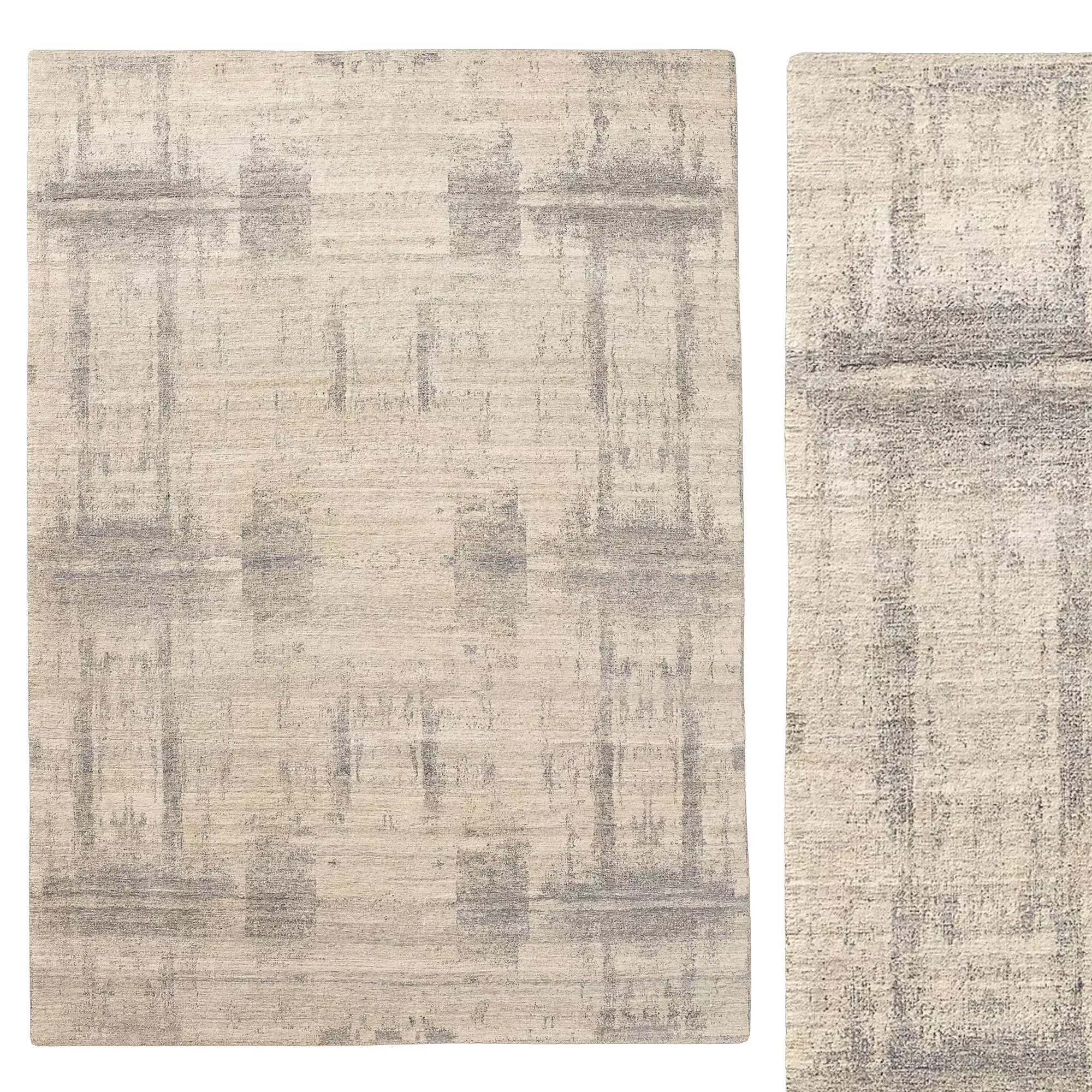 AXIS HAND-KNOTTED WOOL RUG 3D model_0