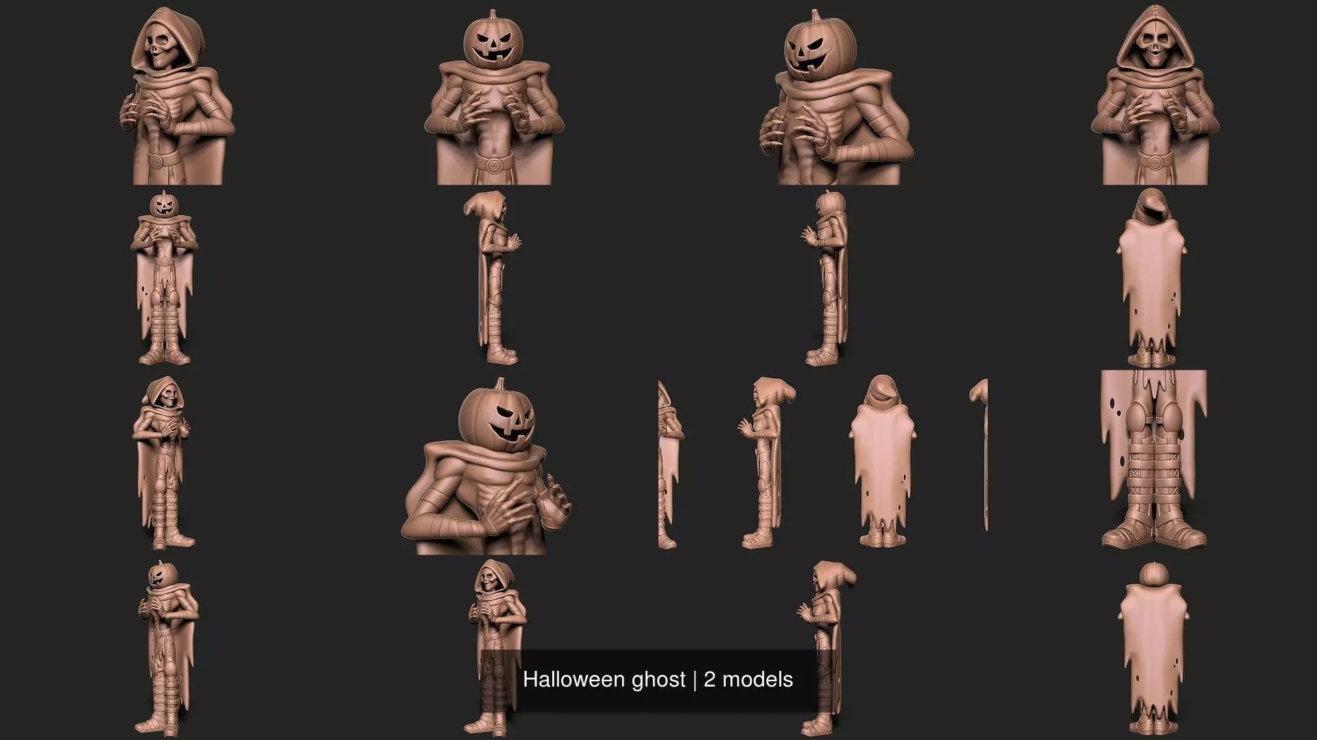 Halloween ghost 3D Model Collection_0