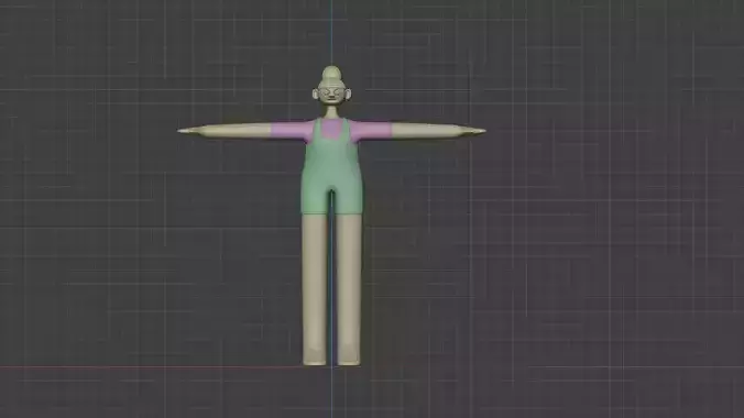 Stylized mother Low-poly 3D model