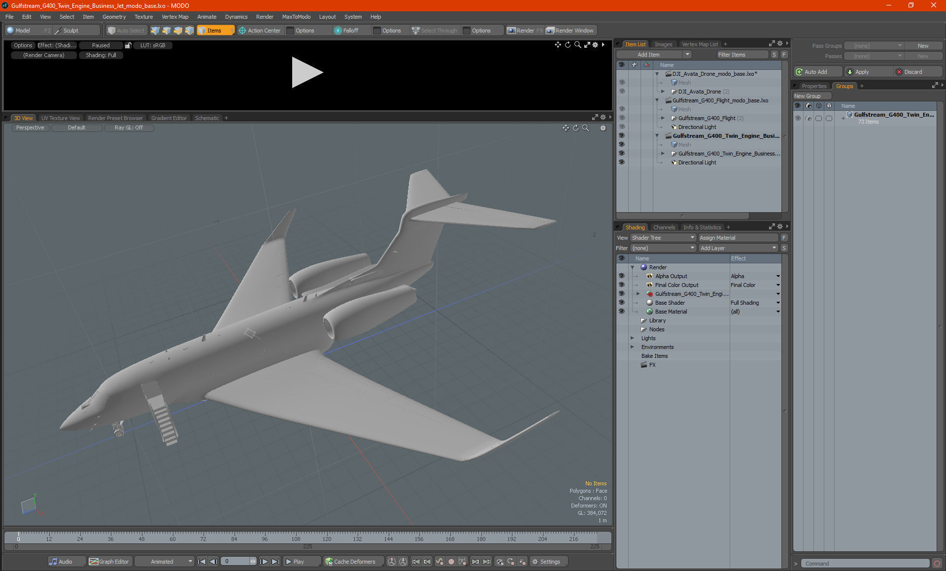 Gulfstream G400 Twin Engine Business Jet 3D model_48