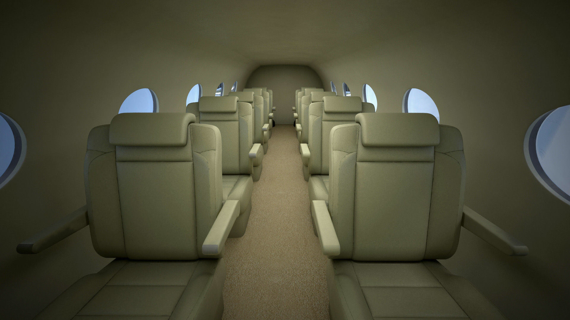 Gulfstream G400 Twin Engine Business Jet 3D model_10