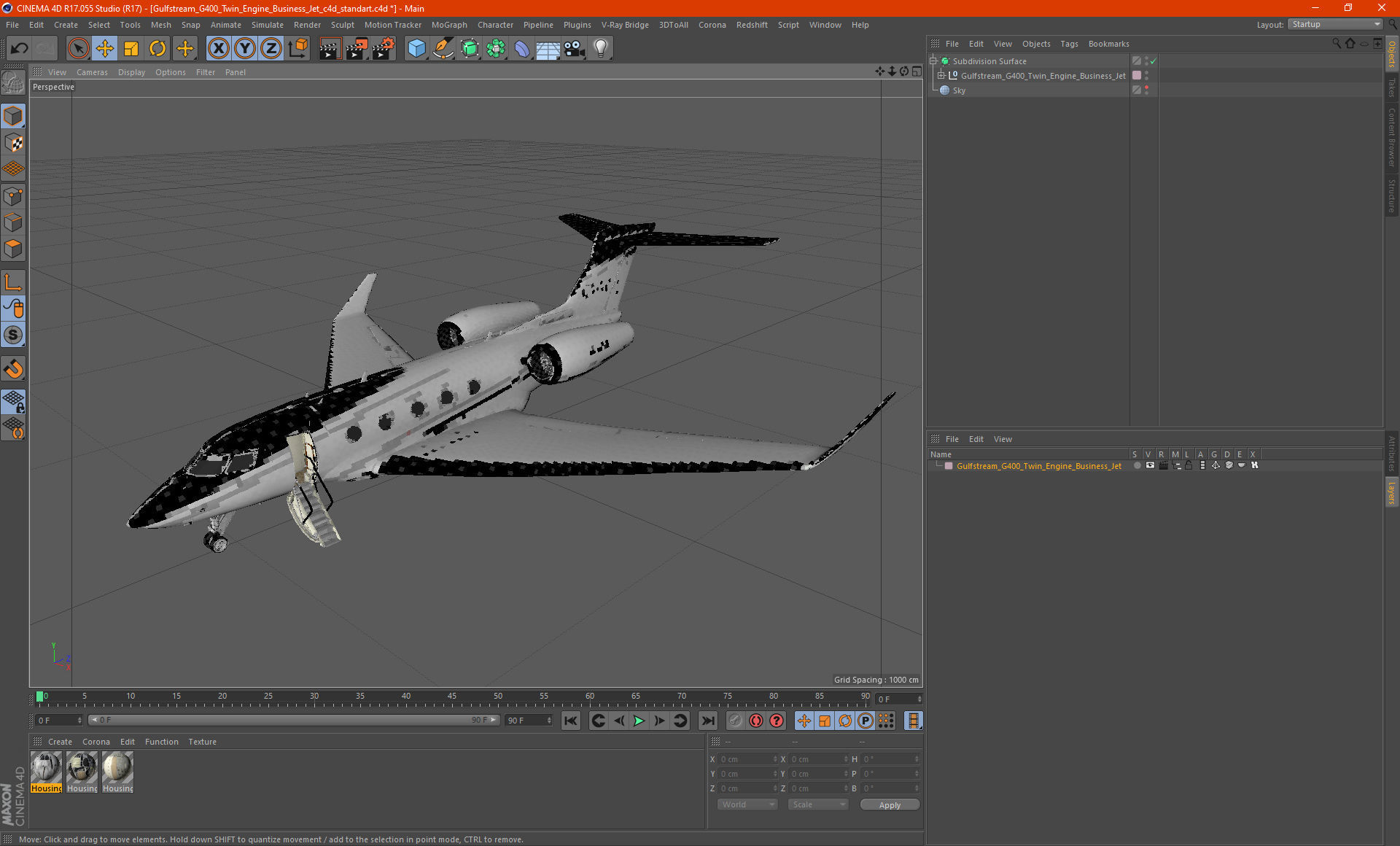 Gulfstream G400 Twin Engine Business Jet 3D model_45