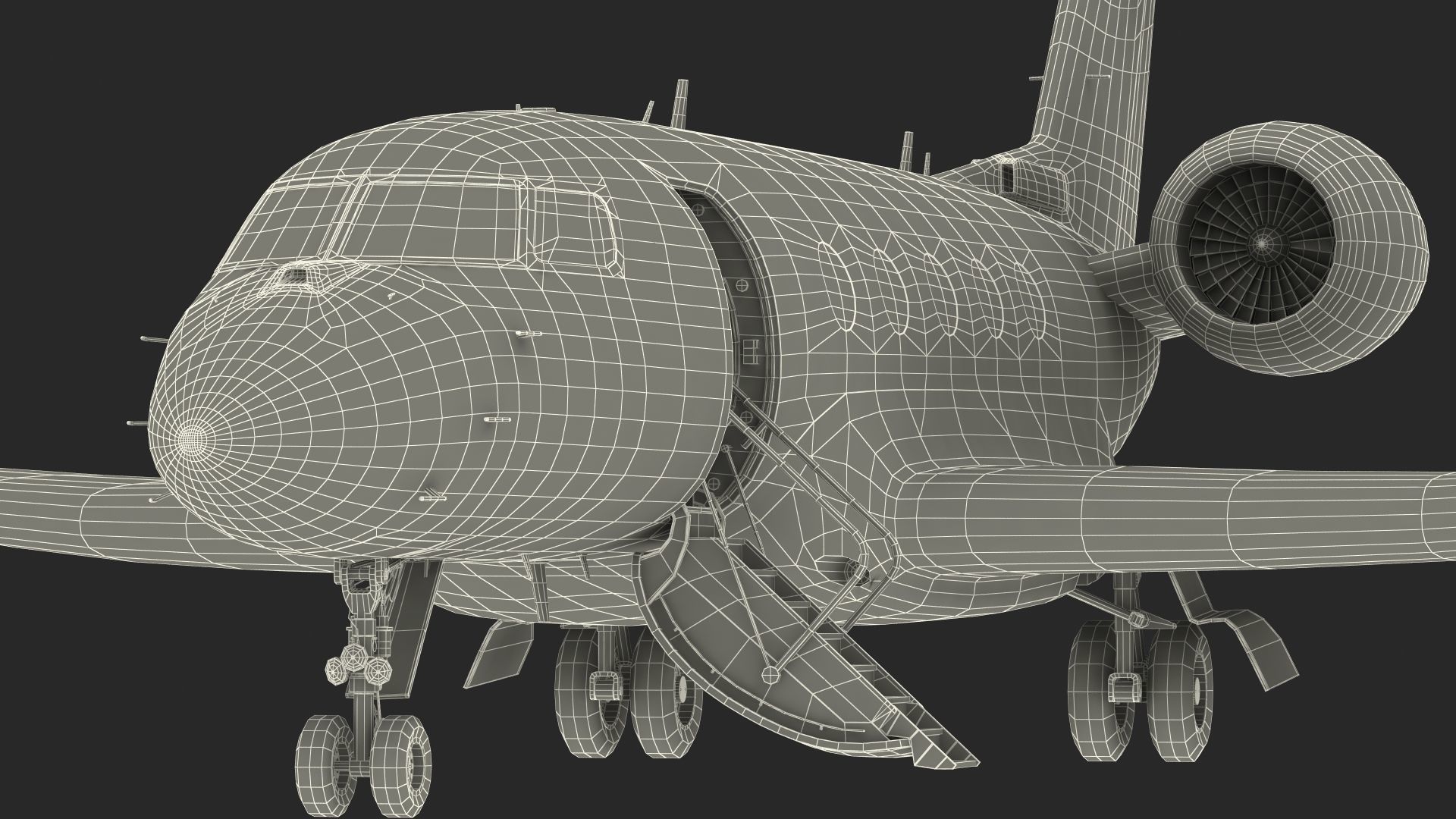 Gulfstream G400 Twin Engine Business Jet 3D model_44