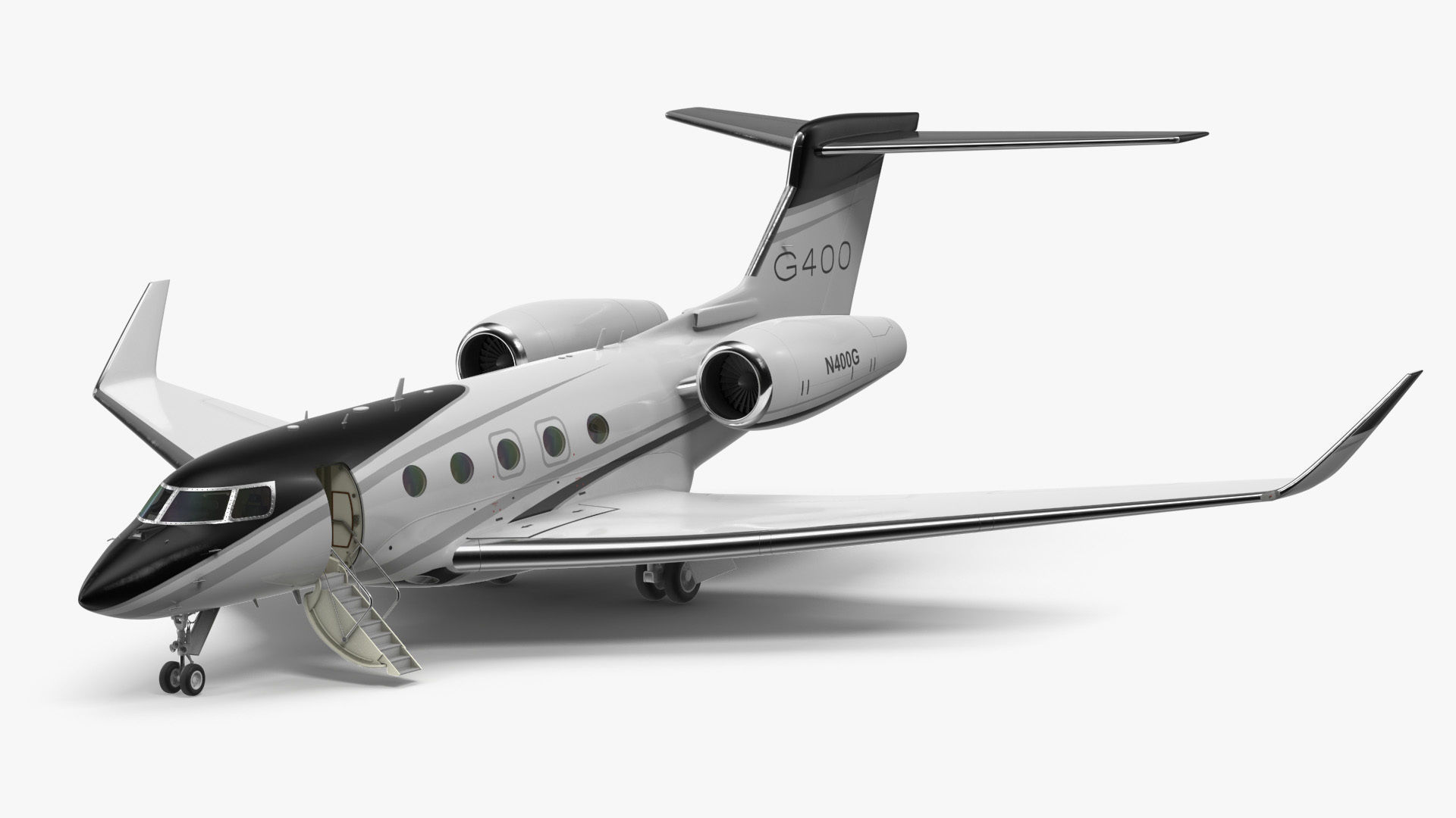 Gulfstream G400 Twin Engine Business Jet 3D model_1