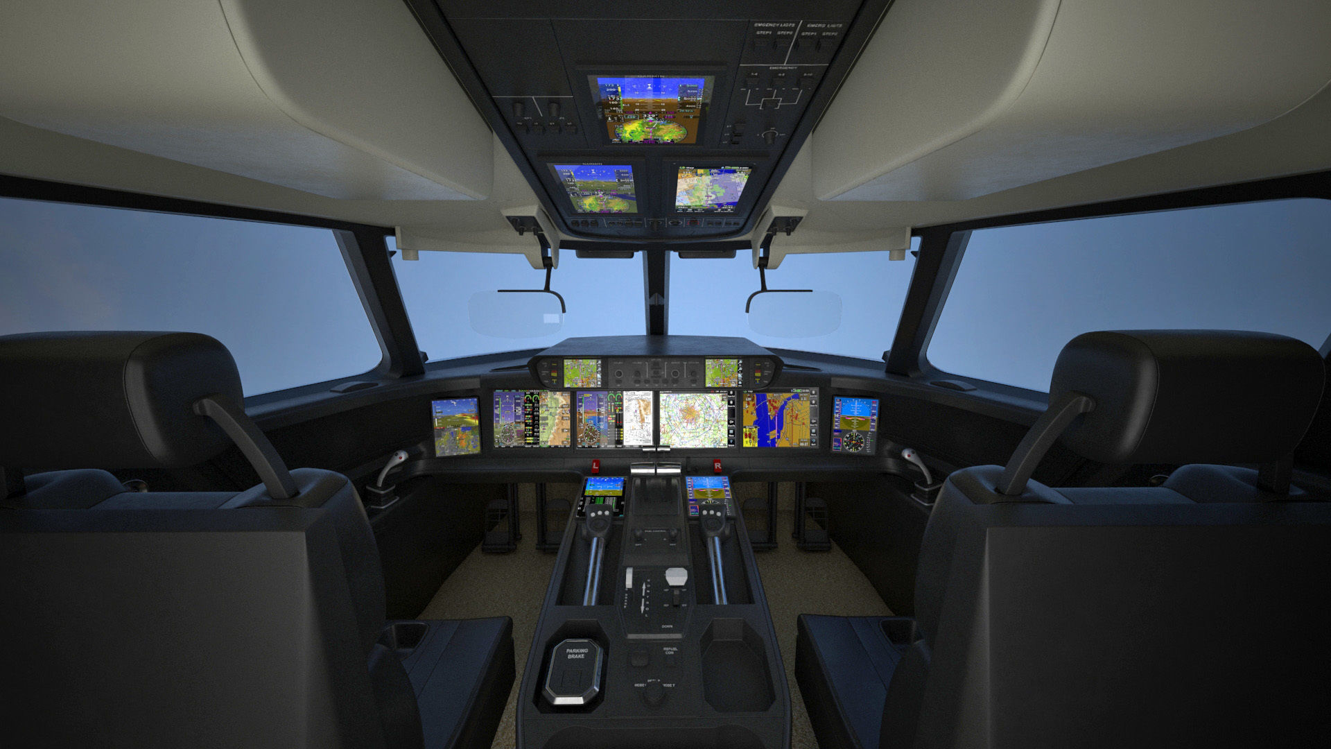 Gulfstream G400 Twin Engine Business Jet 3D model_9