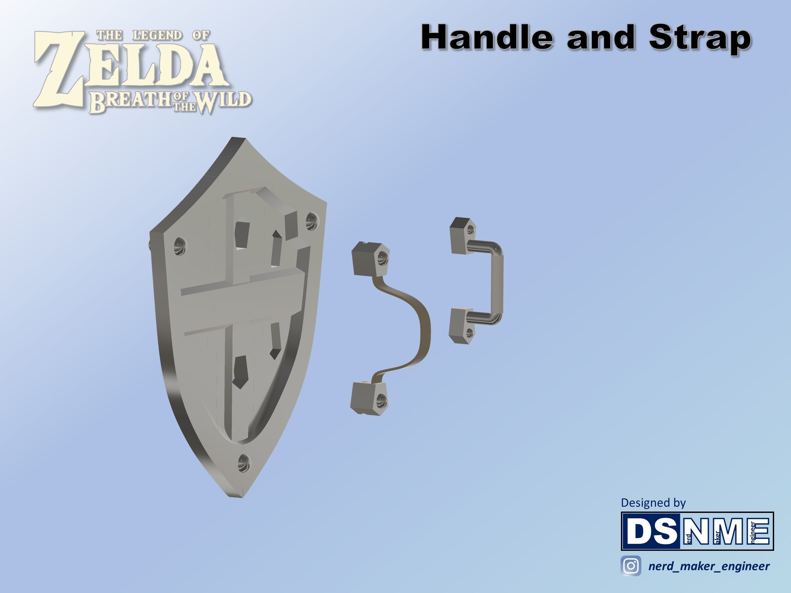 Hylian Shield from Zelda Breath of the Wild - Life Size - 3D model 3D ...