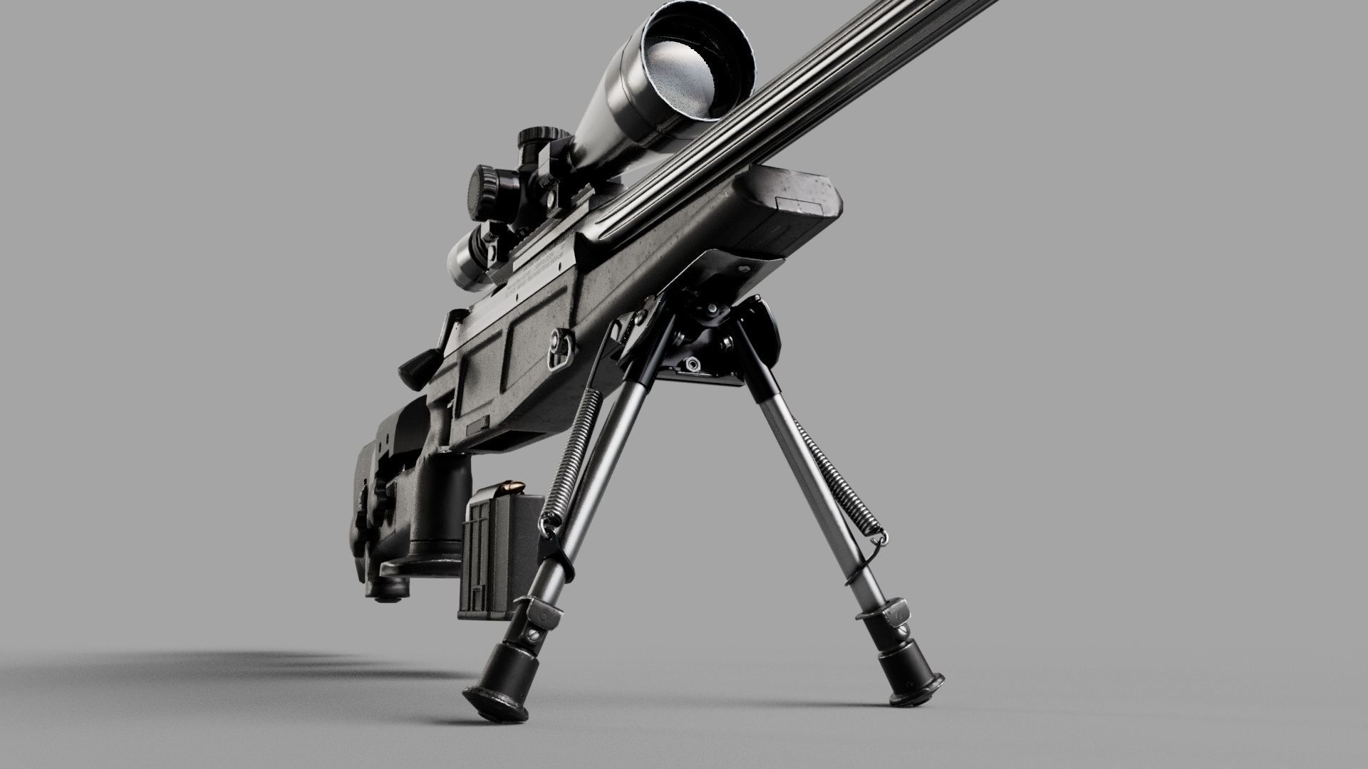 SIG Blaser R93 LRS2 Tactical Low-poly 3D model_3