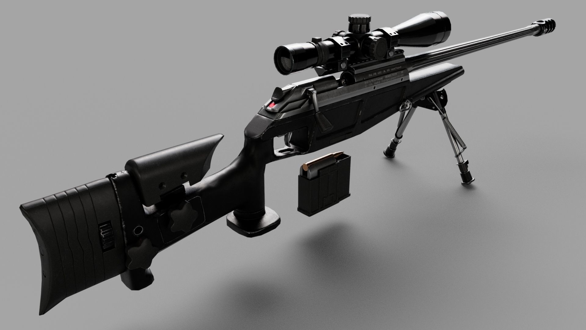 SIG Blaser R93 LRS2 Tactical Low-poly 3D model_1