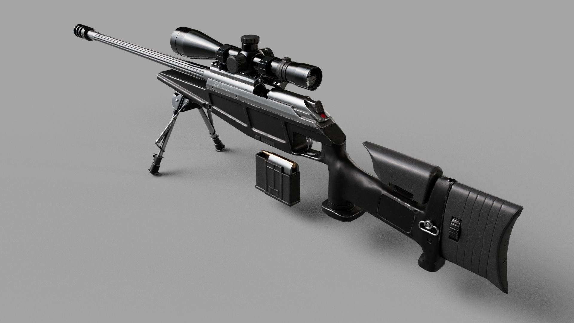 SIG Blaser R93 LRS2 Tactical Low-poly 3D model_2