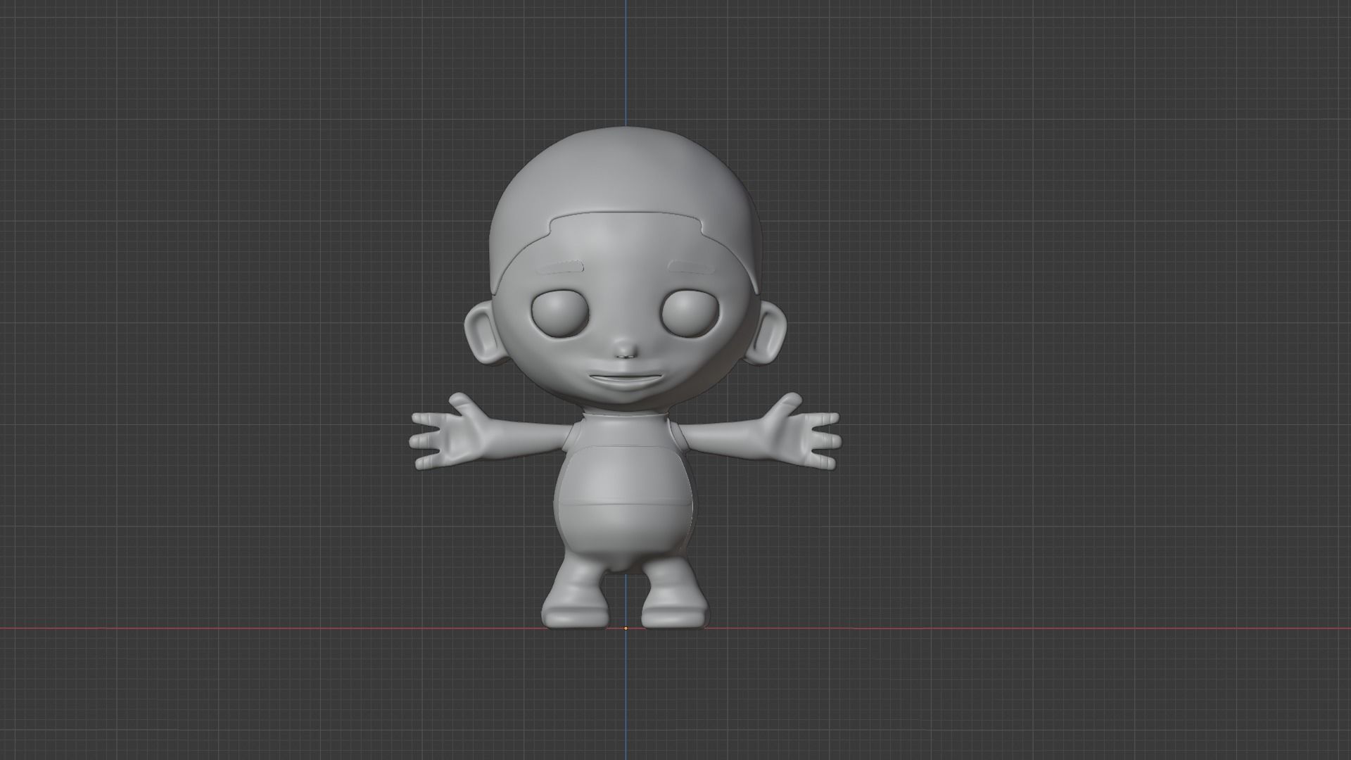 Rigged baby character 3D model_1